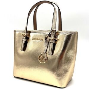 Michael Kors Jet Set Travel XS TZ Tote Bag Gold